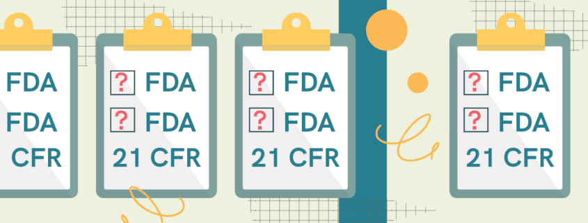 Multiple cartoon checklists for FDA