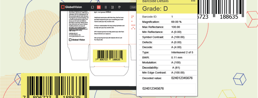 Sample of GlobalVision Barcode Inspection with Grade Level