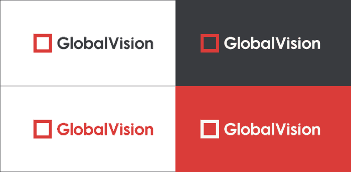 GV logo in transparent, black and red background