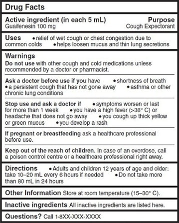 Drug facts table with uses, warnings, etc.