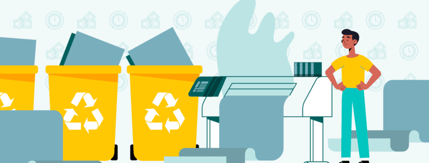 Recycle to avoid waste on the print production floor